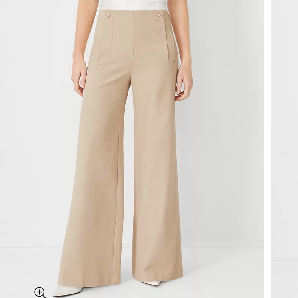 The Petite Wide Leg Sailor Palazzo Pant- 8 petite